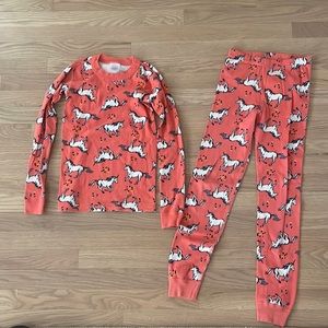 Hanna Anderson Unicorn Pajamas Sz, 10 youth